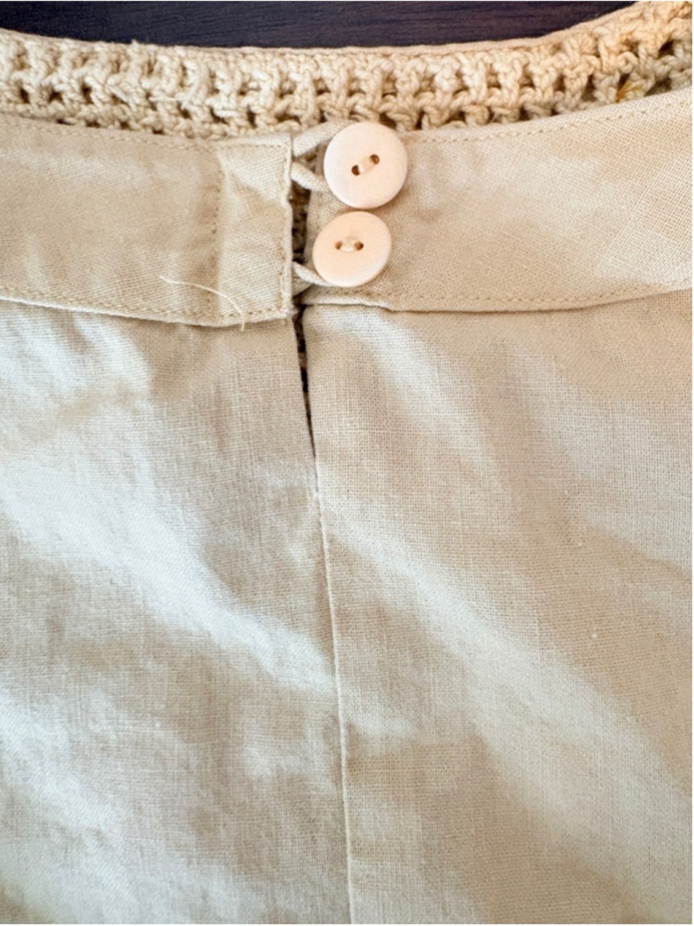 Vintage 1980’s Tan Knit Crochet Short Sleeve Sweater Size Large - Picture 10 of 10